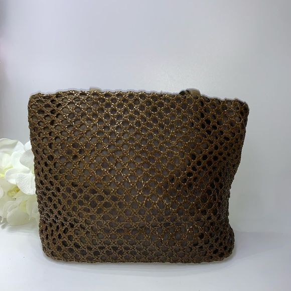 Fossil Brown Woven Tote Bag - Picture 2 of 13
